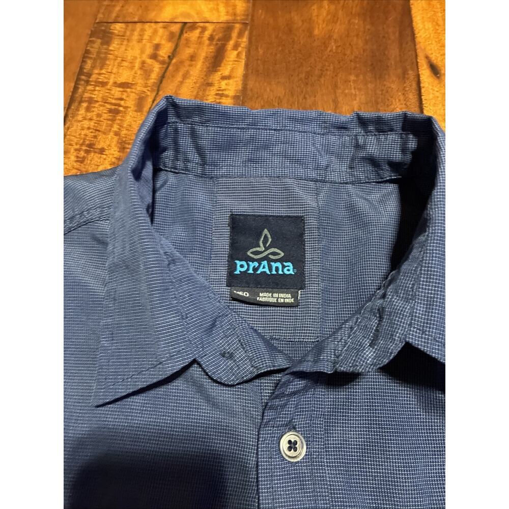 PRANA prAna CITADEL Shirt Mens Medium L/S CARGO Blue Outdoor Hiking - Picture 8 of 13
